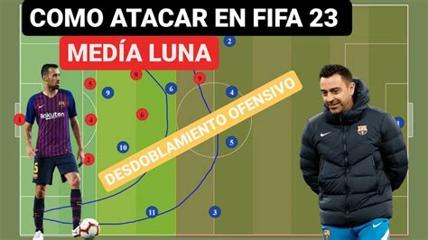 Como ATACAR en FIFA 23 TUTORIAL MEDIA LUNA GANA MÁS PARTIDOS