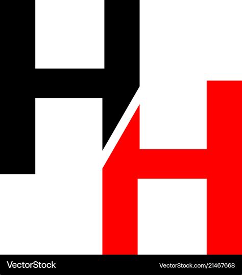 H letter double logo Royalty Free Vector Image