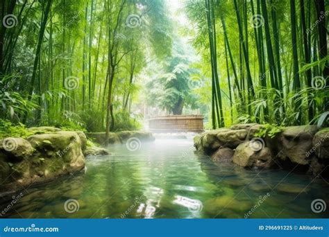 Steamy Hot Spring In A Dense Bamboo Forest Stock Image Image Of Activity Nature
