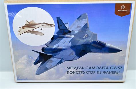 Модель-конструктор самолета из фанеры Су-57 – купить за 675 руб | "W ...
