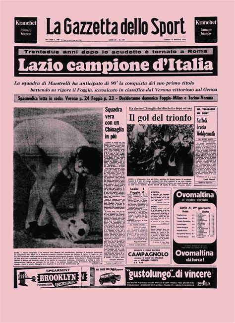 Prima Pagina De La Gazzetta Dello Sport Del Maggio