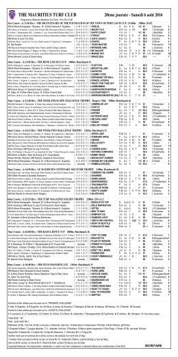 THE MAURITIUS TURF CLUB