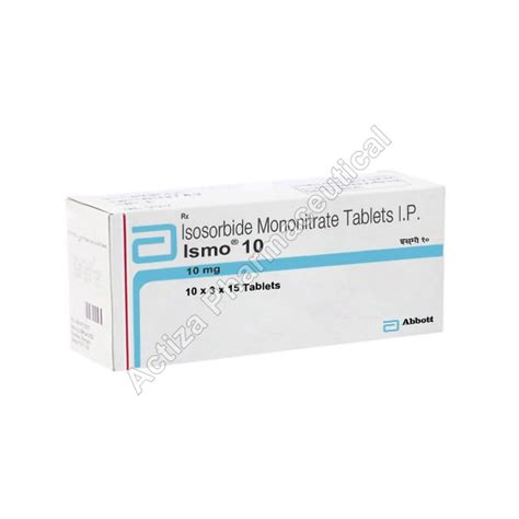 Ismo Isosorbide Mononitrate Tablet For Personal 10mg 20mg At Rs