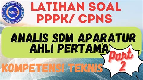 Latihan Soal Pppk Formasi Analis Sdm Aparatur Ahli Pertama Part