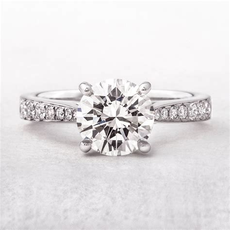 Diamond 171ct G Vs1 Round Solitaire Engagement Ring In Platinum