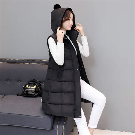 Grace2018 Autumn And Winter Down Cotton Vest Female Long Cotton Vest