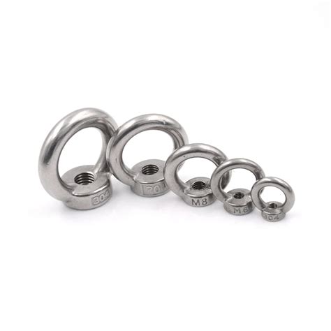 1pcs M5 M6 M8 M10 M12 Eye Nut Stainless Steel Marine Lifting Eye Nut