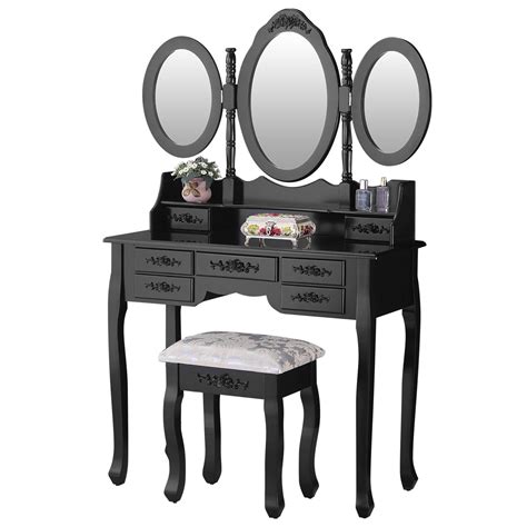 Buy Mecor Dressing Tables With 7 Drawers Vanity Table Set With Tri