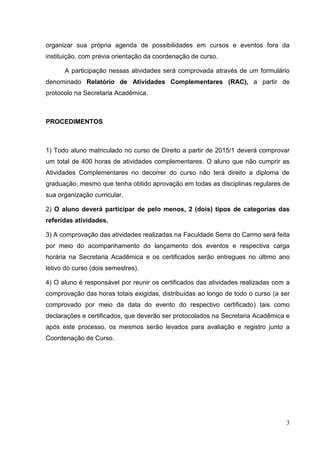 Manual De Atividades Complementares Direito Pdf