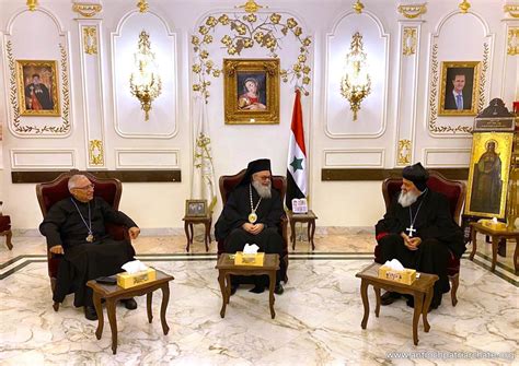 Meeting of the Patriarch of Antioch with the Syriac Catholic Patriarch ...