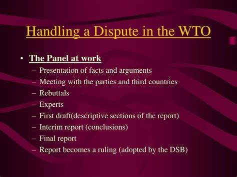 PPT - WTO Dispute Settlement PowerPoint Presentation, free download ...