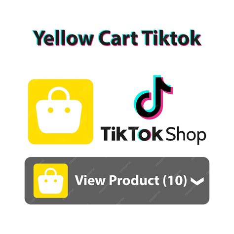 Premium Vector Yellow Cart Tiktok Shop Icon Logo Tiktok Shop