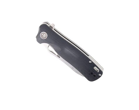 Petrified Fish Bunta Folding Knife Black G10 Handle D2 Plain Edge Satin ...