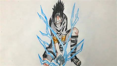 Sasuke Black Outfit Chidori