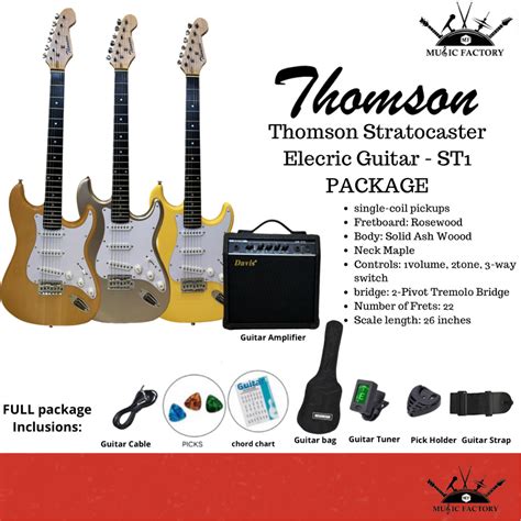 Thomson Stratocaster Electric Guitar ST1 Complete Package Shopee