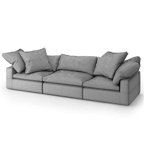 Restoration Hardware Cloud Modular Fabric Sofa 3D Model $29 - .fbx .max ...