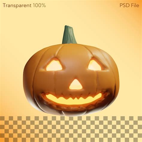 Premium Psd Halloween Jack O Lantern Pumpkin