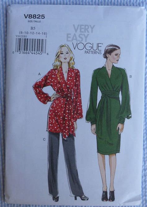 Very Easy Vogue Tunic Dress And Pants Pattern V8825 Sizes 8 Etsy