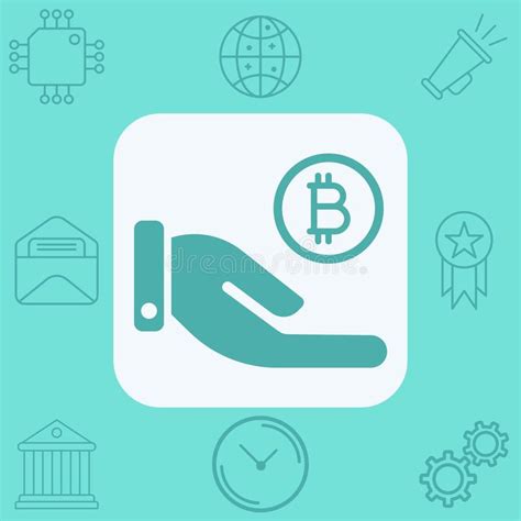 Symbole De Signe D Ic Ne De Vecteur De Bitcoin Illustration Stock