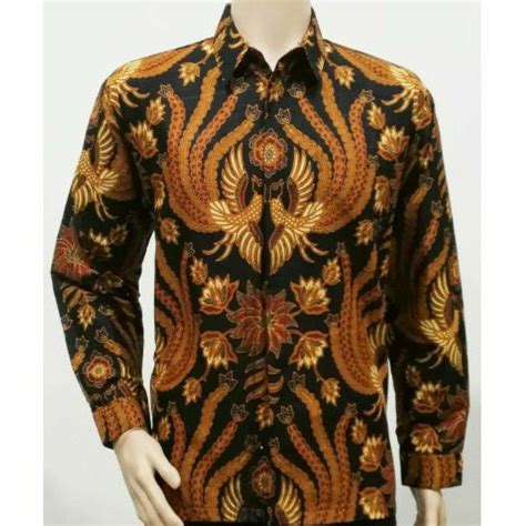 Jual Kemeja Batik Pria Big Size Hem Batik Jumbo Lengan Panjang Atasan