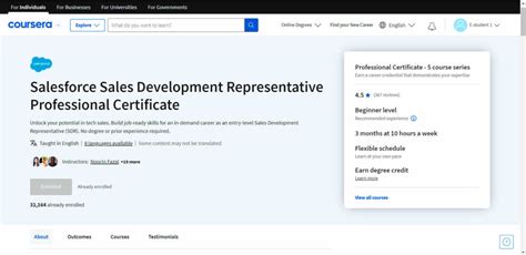 Review Of Coursera S Salesforce Sales Development Representative