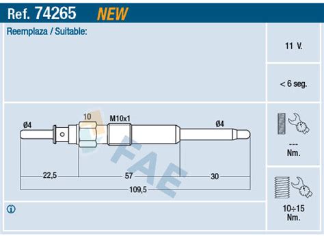 74265 GLÜHKERZE GLÜHKERZEN FAE FÜR OPEL ASTRA H SIGNUM VECTRA C ZAFIRA