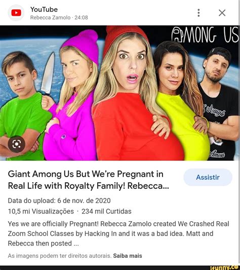 Youtube Rebecca Zamolo Giant Among Us But Were Pregnant In Real Life