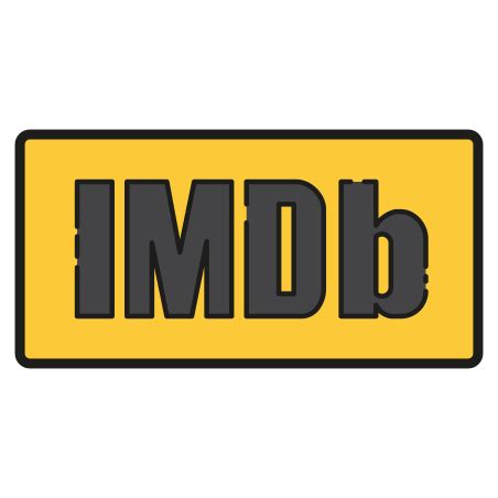 Imdb Icon In Color Hand Drawn Style