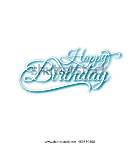 Happy Birthday Text Design Background Blue Image Vectorielle De Stock