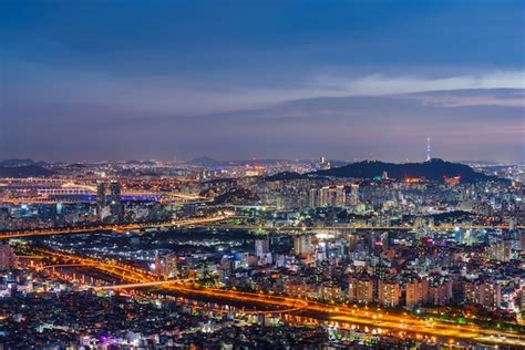 Premium Photo | Seoul city skyline