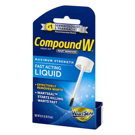 Compound W Salicylic Acid Wart Remover Maximum Strength Fast Acting