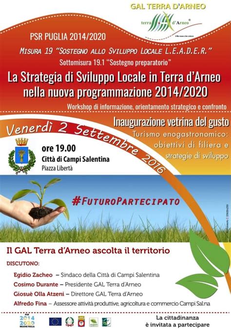 La Strategia Di Sviluppo Locale In Terra D Arneo