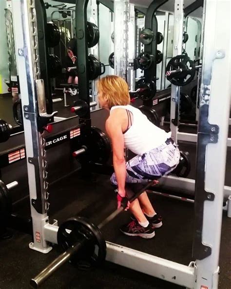 One of our top athletes finishing a leg day w barbell hack squats ...