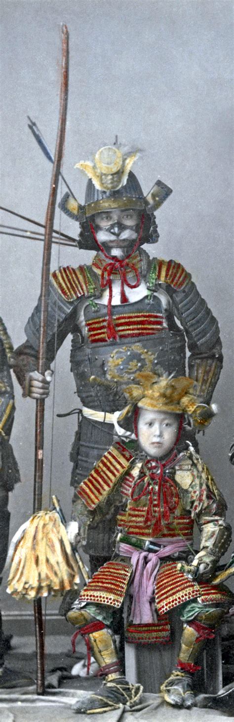 Samurai Wearing Armor Late 1800s ヴィンテージ写真 武士 鎧兜