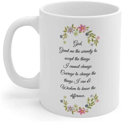 Serenity Prayer Coffee Mug 11oz Sobriety T For Women