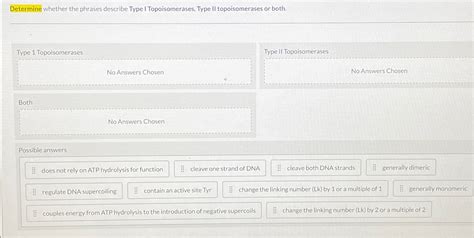 Solved Determine Whether The Phrases Describe Type I Chegg