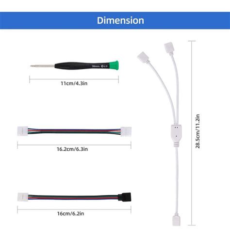 Kit Piezas Conector L Broche Para Unir Tira Led Rgb Pi Cuotas