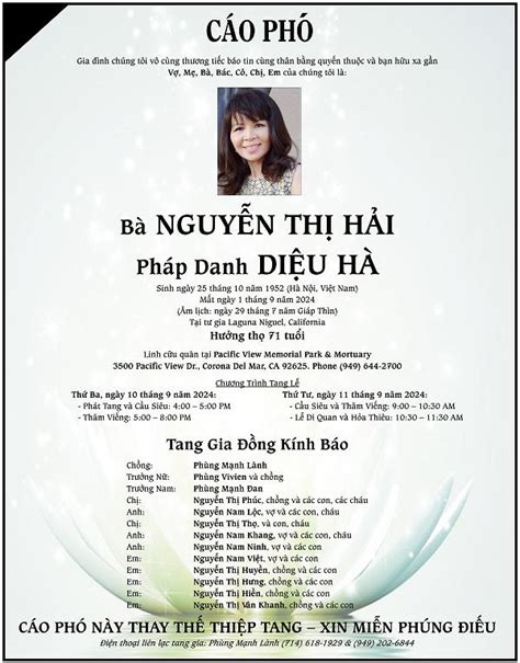 CÁo PhÓ Cáo Phó Việt Báo Foundation A Nonprofit 501 C3