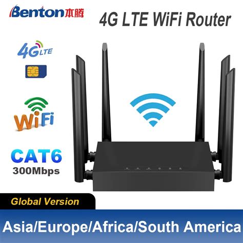 Benton Enrutador WiFi 4G LTE Para Tarjeta SIM CAT6 Repetidor Inal