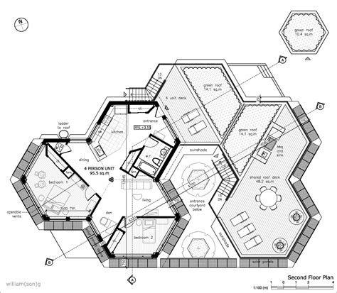 hexagon house floor plan Google Search For the man | House floor plans, Shop house plans ...