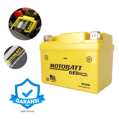 Jual Accu Motobatt Gel MTZ5S 12V 4 2Ah GTZ5S Aki Motor Karisma Beat