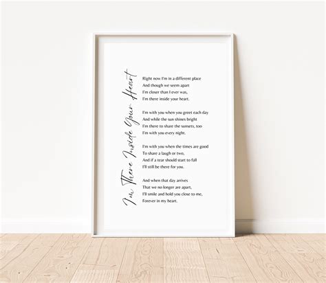 Im There Inside Your Heart Funeral Poem Funeral Poem Lost - Etsy Australia