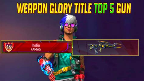 Weapon Glory Title Best Gun Free Fire Weapon Glory Title Tricks Free