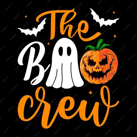 Premium Vector The Boo Crew T Shirt Halloween Pumpkin Shirt Boo