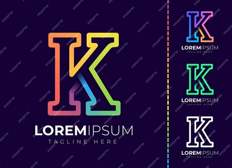 Premium Vector K Letter Initial Colorful Gradient Logo Modern Letter