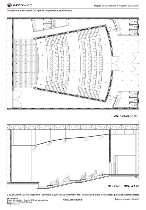 Two Plans For An Auditorium With Seating Areas