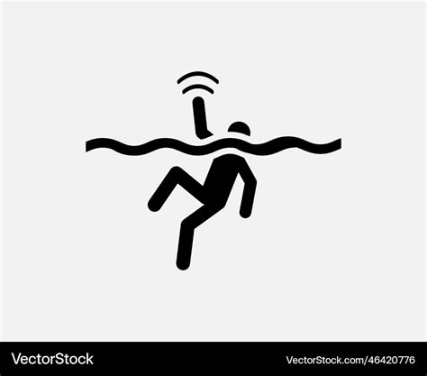 Drowning icon Royalty Free Vector Image - VectorStock