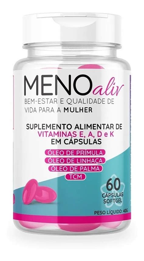 Kit 6 Meno Aliv 60 Capsulas Contra Sintomas Menopausa Parcelamento