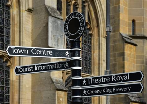 Historic Signpost, Bury St Edmunds Stock Photo - Image of edmunds ...