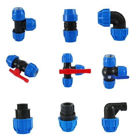 Pp Compression Fittings For Water Supply Plastic Tee Fittings Quick